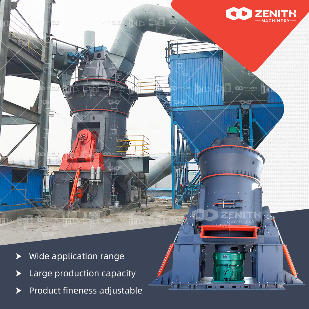 LM vertical roller mill grinding limestone into fine powder